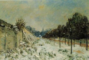 Alfred Sisley : Snow at Marly-le-Roi
